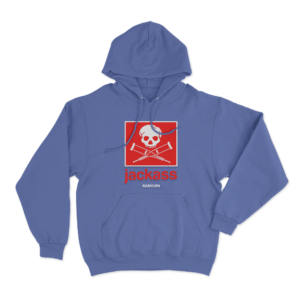 Jackass Box Logo Unisex Hoodie Blue