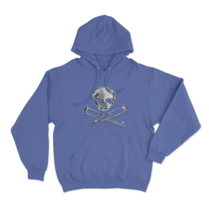 Jackass Chrome Logo Unisex Hoodie Blue