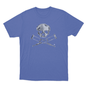 Jackass Chrome Logo Unisex T Shirt Blue